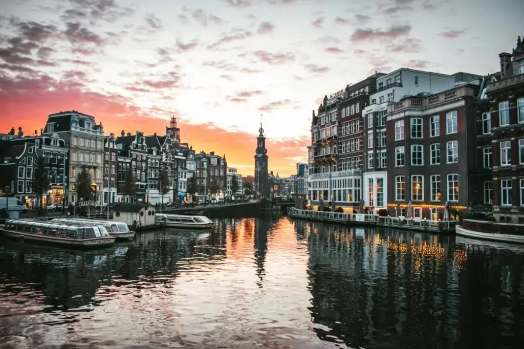 Sunset at amsterdam