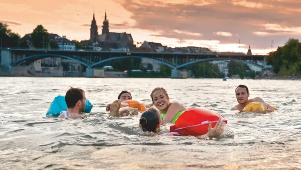 Walk Along the Rhine and Try Summer Swimming