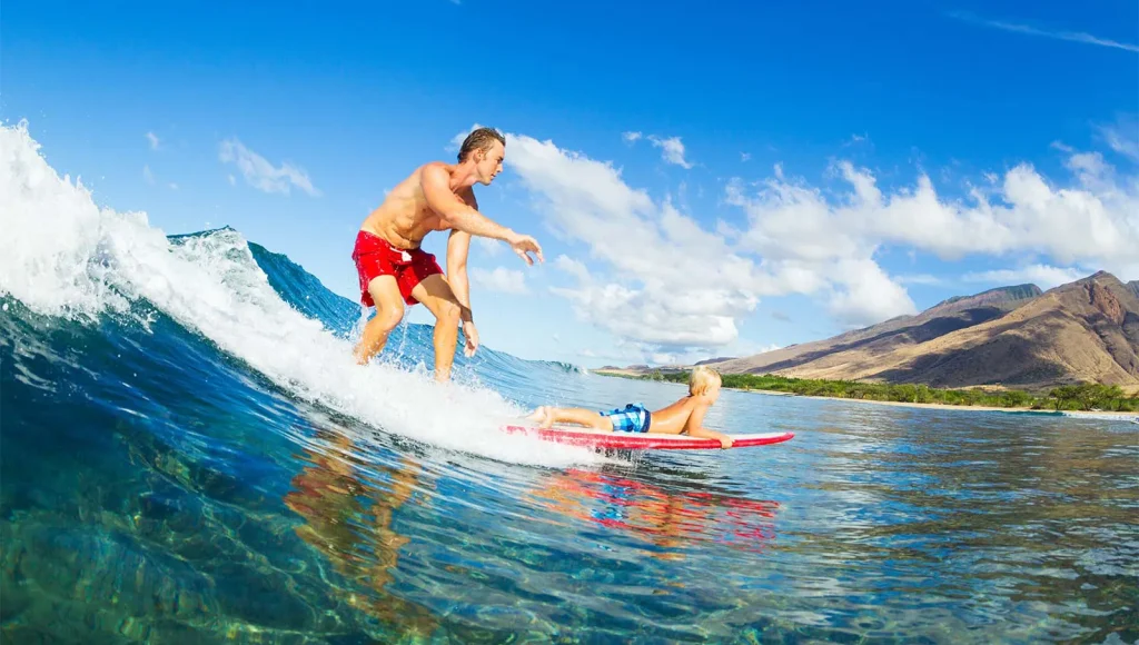 Surfing in Kihei